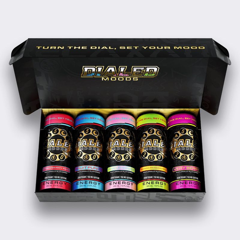 Dialed Moods Energy Drink &quot;35MG MITRAGYNINE | 150MG CAFFEINE&quot; (12FL OZ)-(6CT-1 UNIT)
