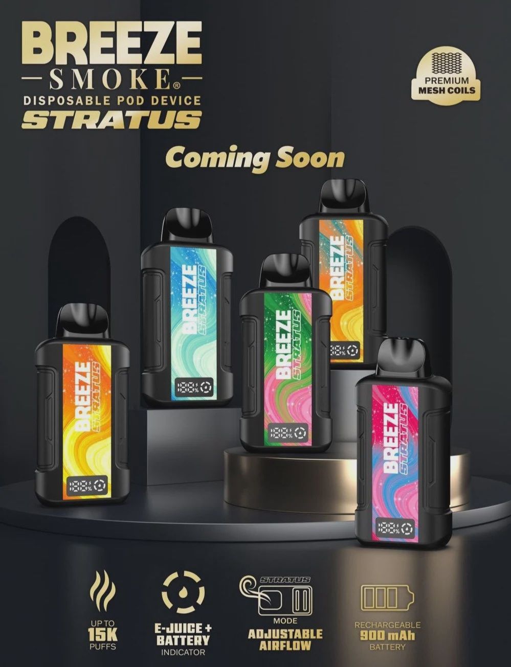 Breeze Stratus (0MG Nicotine) (15K Puffs)-(5CT BOX-1 UNIT)