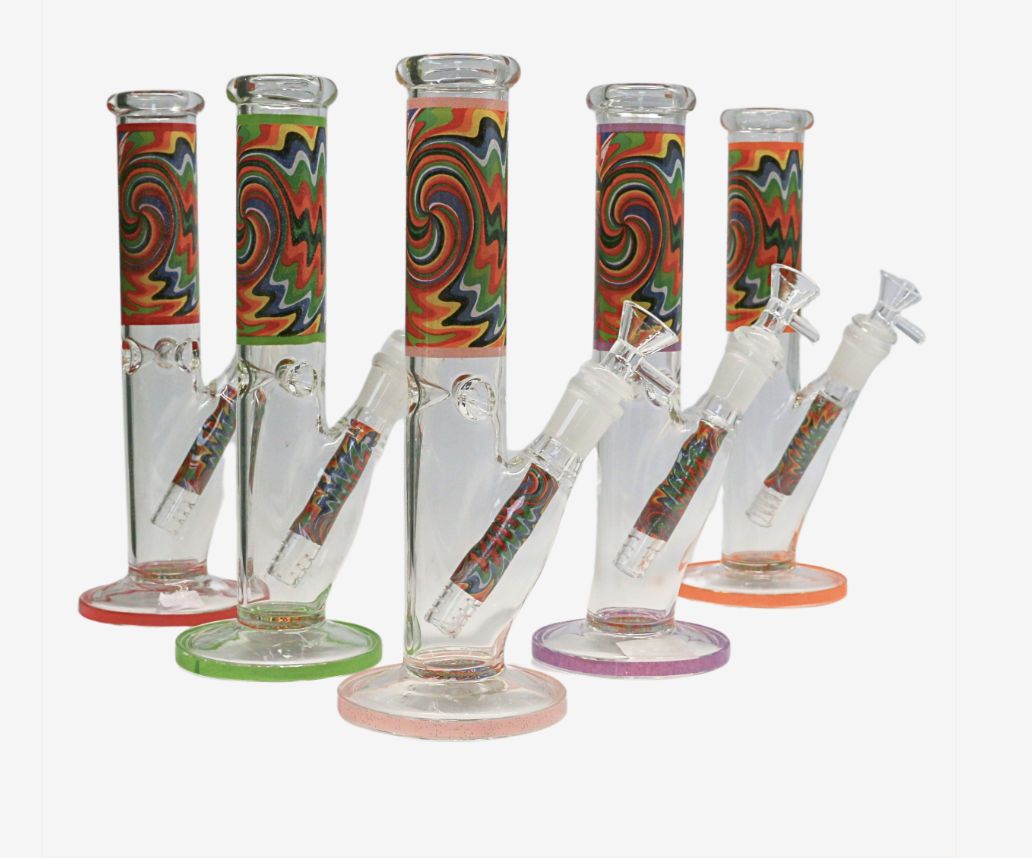 10" GLASS TOBACCO WATER PIPE (WIG-WAG 342GRAM)