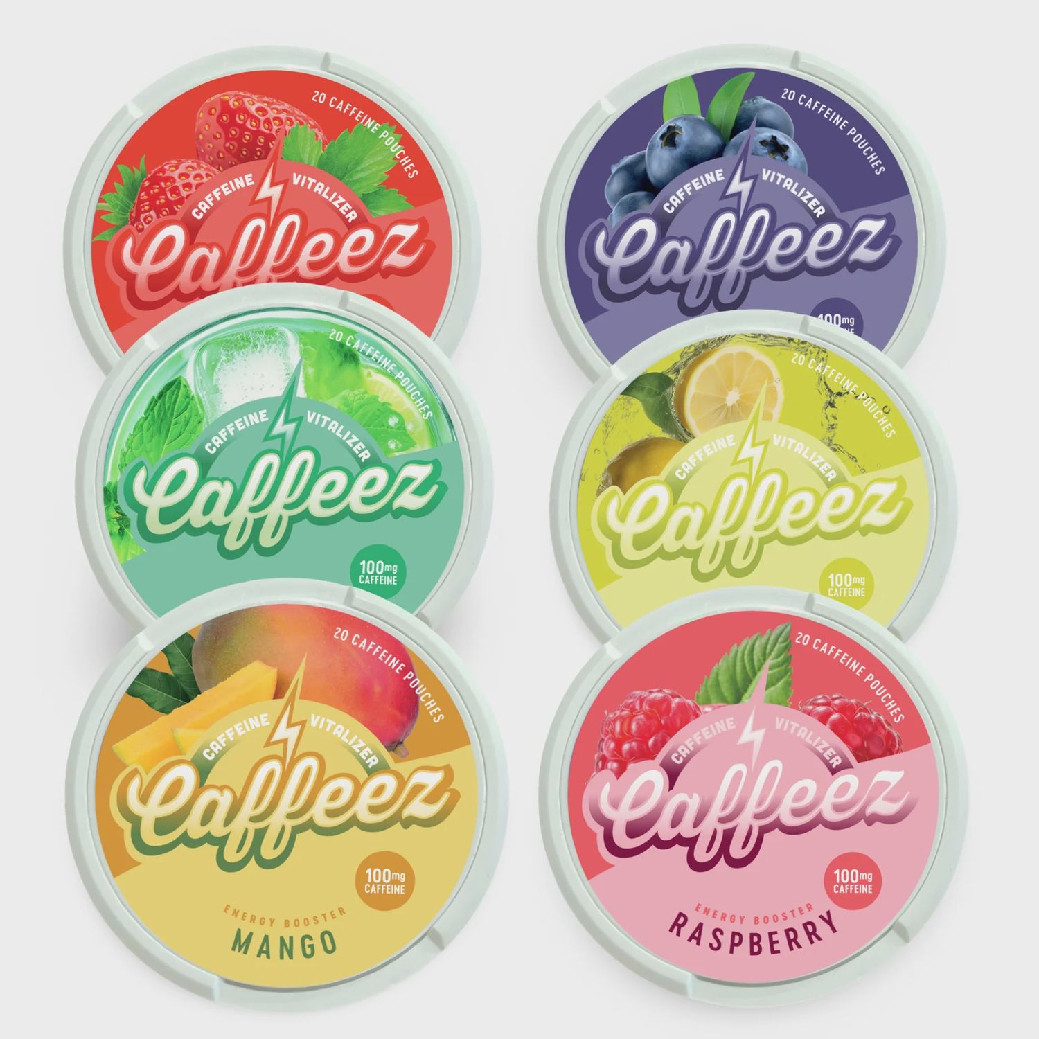 Caffeez - 100MG Caffeine Pouches (20CT)-(5PCS)-(1 UNIT)