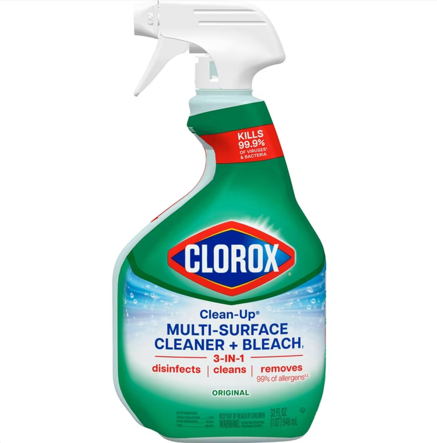 CLOROX CLEAN-UP CLEANER (SPRAY BOTTLE)-(32FL OZ-946ML)-(1 UNIT)