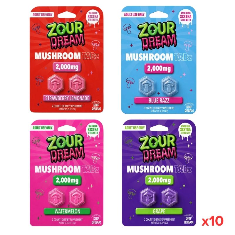 Zour Dream Mushroom Tabz (2,000MG TOTAL)-(2pk-10ct Display