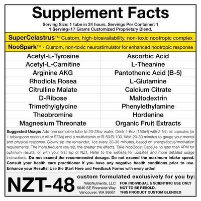 Real NZT-48 by WebNutrients