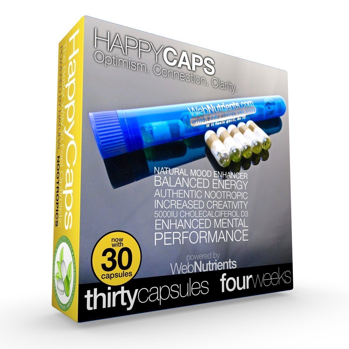 HappyCaps - Mood Enhancing Smart Nutrients