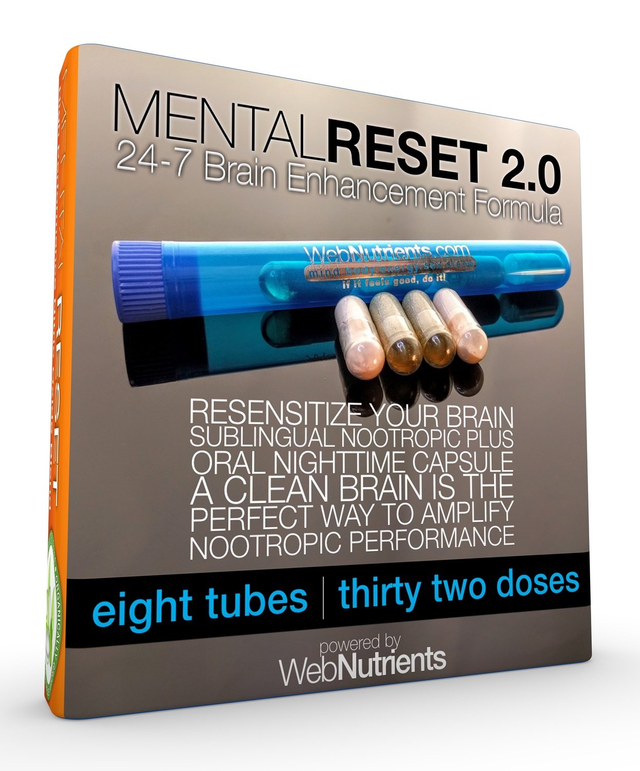 MentalReset 2.0 - 32 Doses (16-Night, 16-Day) Improve Mental Clarity. Enhance Neurogenesis. Measurably Increase Performance of Nootropics