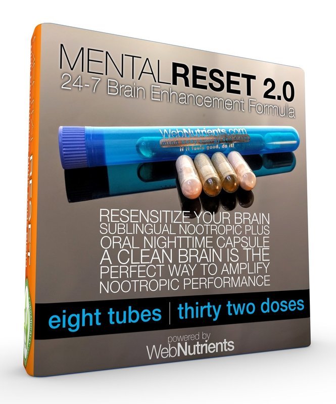 MentalReset 2.0 - 32 Doses (16-Night, 16-Day) Improve Mental Clarity. Enhance Neurogenesis. Measurably Increase Performance of Nootropics