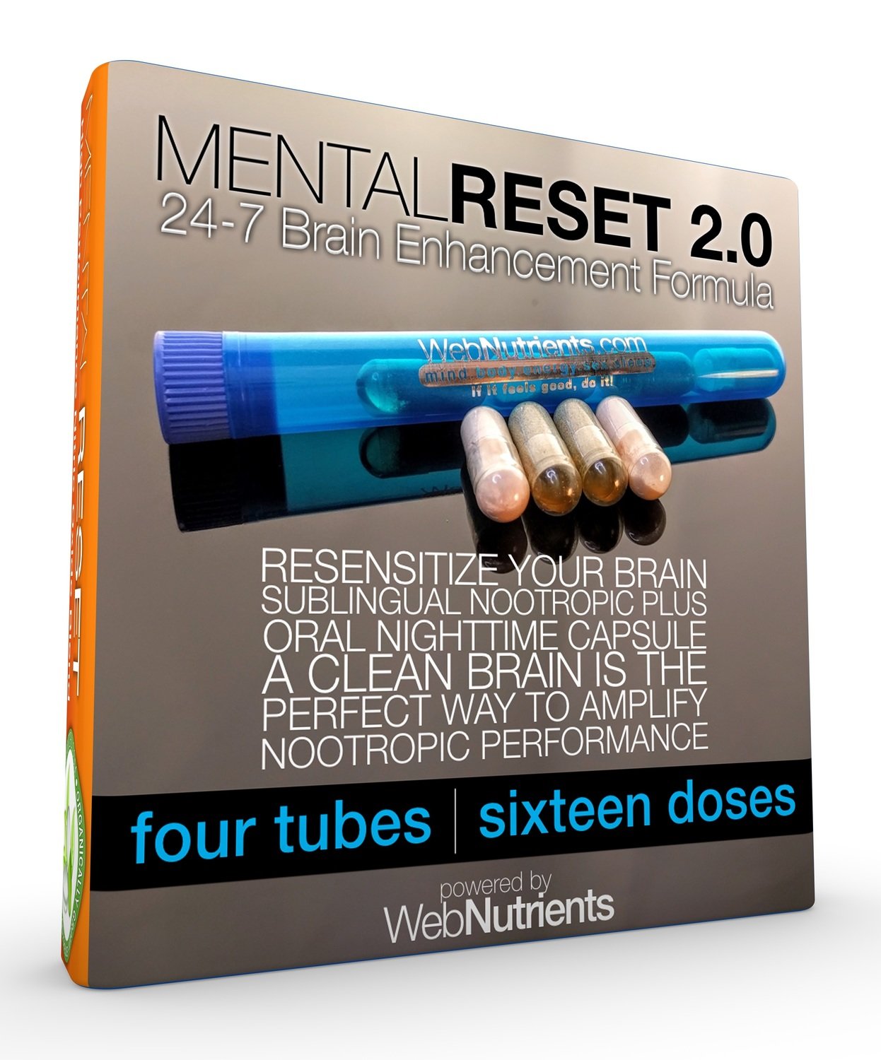MentalReset 2.0 - 16 Doses (8-Night, 8-Day) Improve Mental Clarity. Enhance Neurogenesis. Measurably Increase Performance of Nootropics