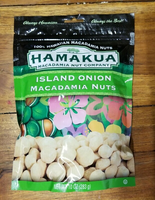 Hamakua Macadamia Nut Company  Island Onion Macadamia Nuts 10 oz. pouch