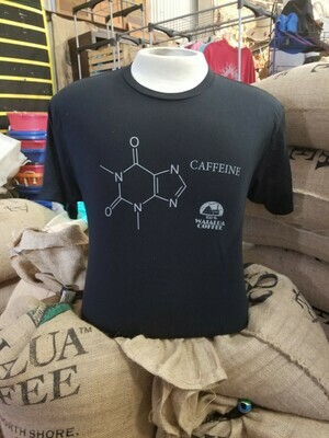 Caffeine Molecule Men's T Shirt Black