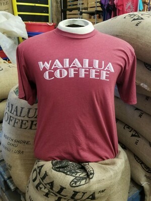 Old Sugar Mill Brand Waialua Coffee Men's T Shirt Cardinal