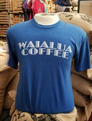Old Sugar Mill Brand Waialua Coffee Men's T Shirt Royal