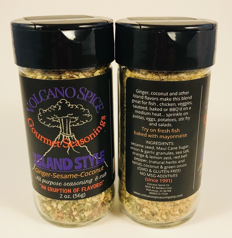 Volcano Spice Company Seasoning- Island Style  (ginger, sesame and  coconut)