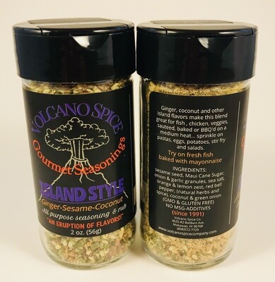 Volcano Spice Company Seasoning- Island Style (ginger, sesame and coconut)