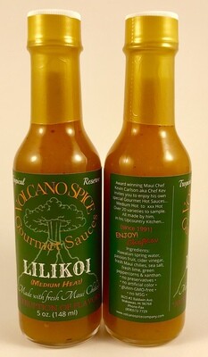 Volcano Spice Company Hot Sauce - Lilikoi (Passion Fruit) Sauce (mellow heat)