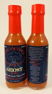 Volcano Spice Company Hot Sauce - Ghost Chili Pepper Sauce (xx hot)