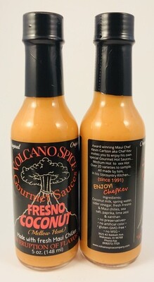 Volcano Spice Company Hot Sauce - Fresno Coconut Sauce (mellow heat)