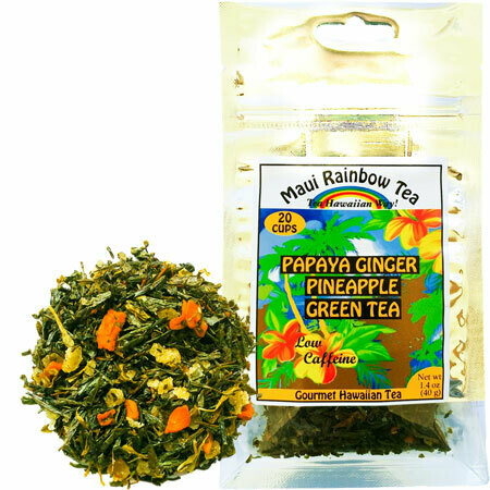 Maui Rainbow Tea Papaya Ginger Pineapple Green Tea (Low Caffeine)