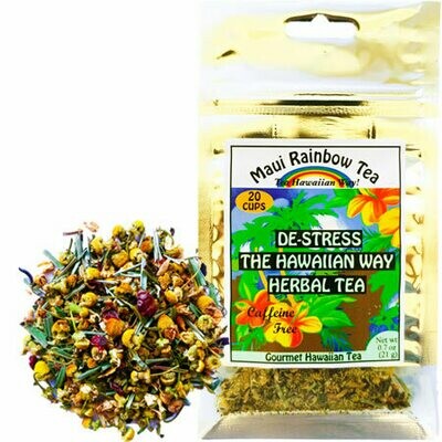Maui Rainbow Tea De-Stress The Hawaiian Way Herbal Tea ( Caffeine Free)