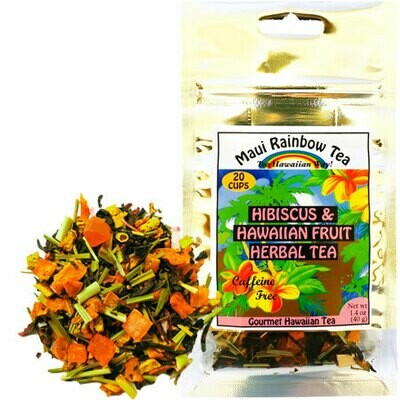 Maui Rainbow Tea Hibiscus and Hawaiian Fruit Herbal Tea (Caffeine Free)