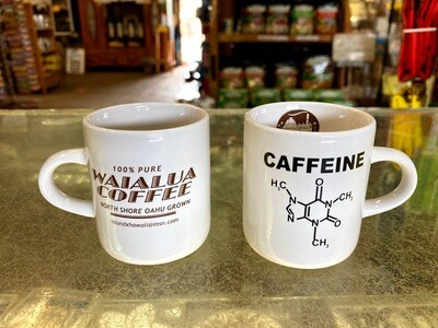 Old Sugar Mill Waialua Coffee - Caffeine Molecule Espresso Mini Mug 3 oz.