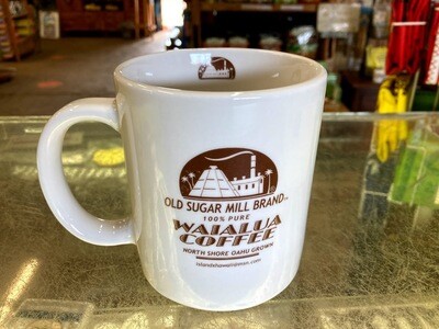 Old Sugar Mill Waialua Coffee Porcelain Coffee Mug 19 oz.