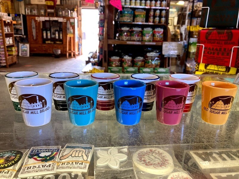 Old Sugar Mill  Waialua Coffee - Ceramic Sake - Shot Glasses 2 oz.
