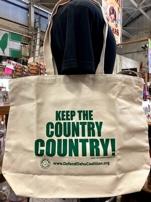 Keep The Country Country Large Canvas Tote Bag