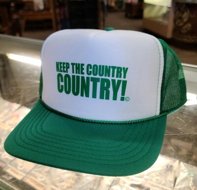 Keep the Country Country Caps - Green and White