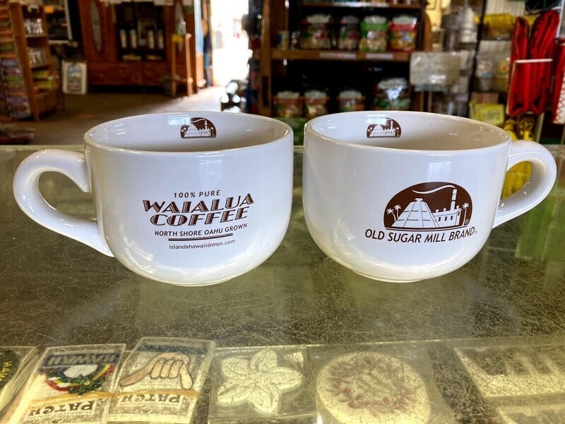 Old Sugar Mill  Waialua Coffee Latte Coffee Mug 16 oz.