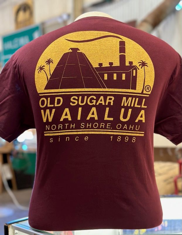 Waialua Sugar Mill Men's T-Shirt : Burgandy