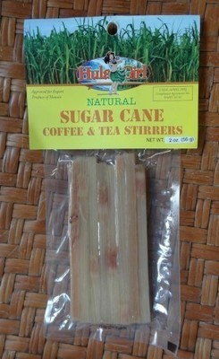 Hawaiian Organic Sugar Cane Coffee & Tea Stirrers