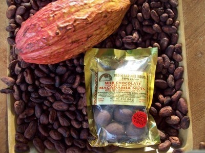 Waialua Semi Sweet (55% Cacao) Chocolate Covered Big Island Macadamia Nuts with 100% Waialua Coffee