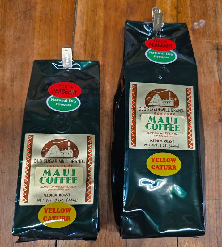 100% Maui Peaberry Coffee Yellow Caturra (Natural Process)