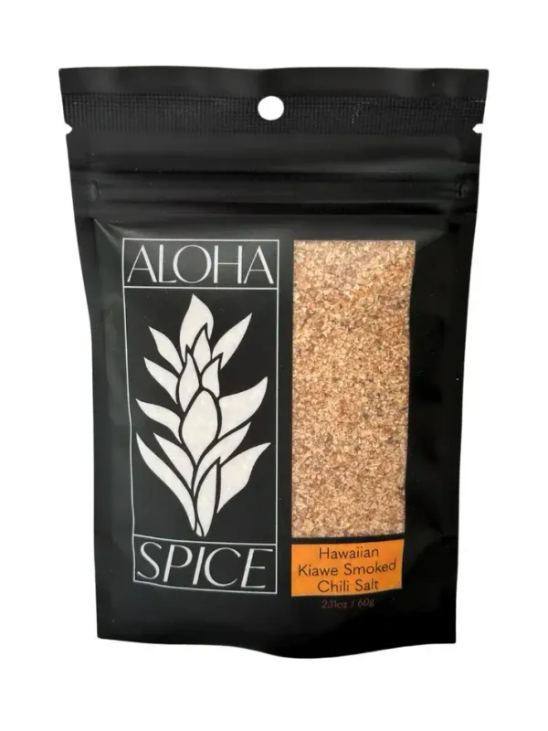 Aloha Spice Company Hawaiian Kiawe Smoked Chili Salt Seasoning Salt