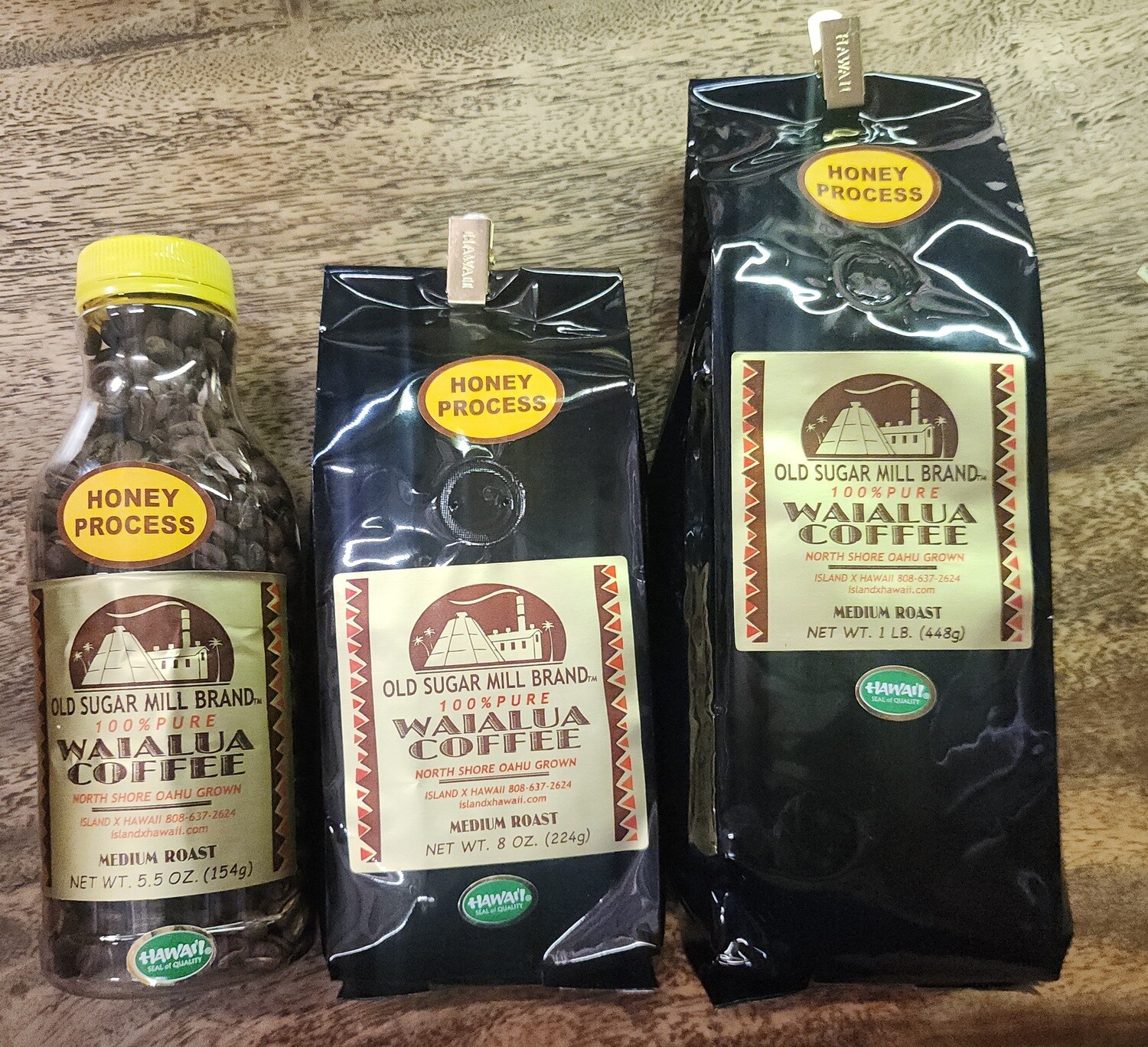100% Waialua Coffee Honey Process Fancy Grade 100% Waialua Coffee Honey Process Fancy Grade