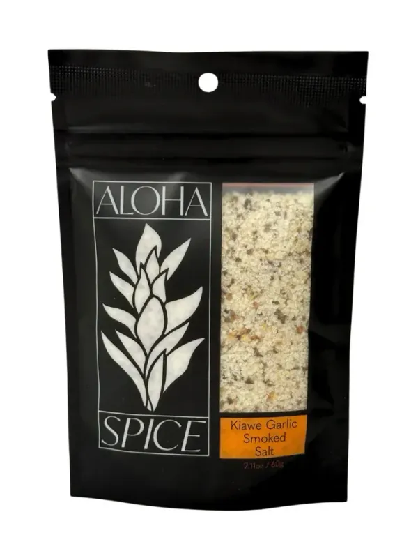 Aloha Spice Company Kiawe Smoked Garlic Hawaiian Sea Salt