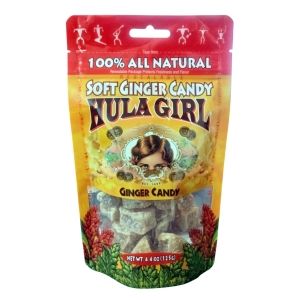 Hula Girl White Soft Ginger Candy Chunks