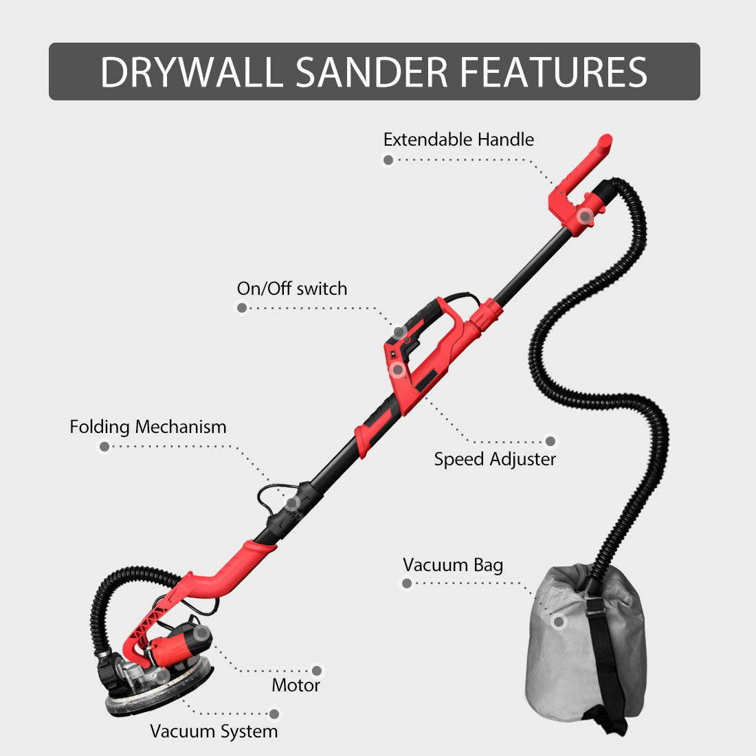 POWER PRO 1850 Electric Drywall Sander POWER PRO 1850 Electric Drywall Sander