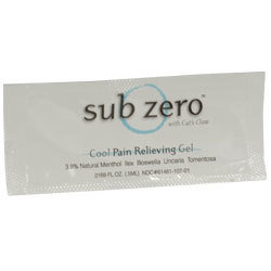Sub Zero Topical Analgesic: Cool Pain Relieving Gel, 5ml Sample Packs