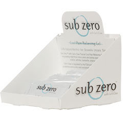 Sub Zero Topical Analgesic: Cool Pain Relieving Gel, Counter Display
