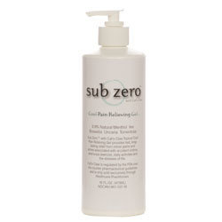 Sub Zero Topical Analgesic: Cool Pain Relieving Gel, 16oz with Pump