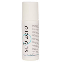 Sub Zero Topical Analgesic: Cool Pain Relieving Gel, 3oz Roll On