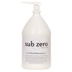 Sub Zero Topical Analgesic: Cool Pain Relieving Gel, Gallon with Pump
