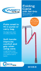 Designer Folding Cane, Red