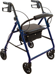 Steel Rollator with Padded Seat