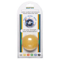 Cando gel hand exercise ball, small, yellow, x-soft