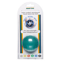 Cando gel hand exercise ball, small, blue, firm