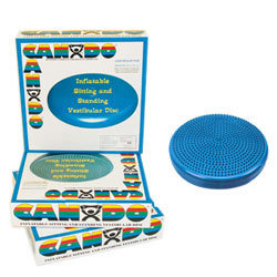 Cando inflatable vestibular seating/standing disk, blue, 14&quot;