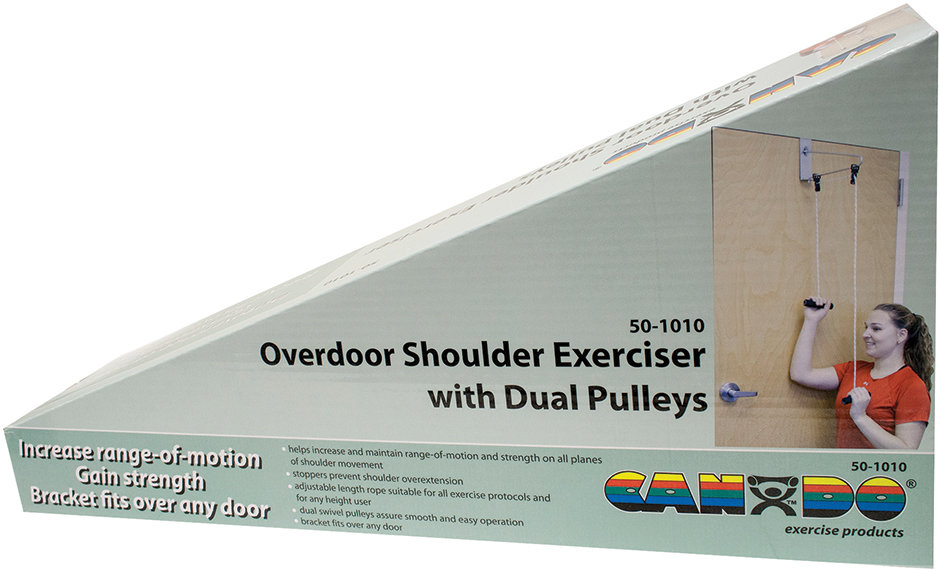 Cando overdoor shoulder exerciser, dual pulley w/door bracket