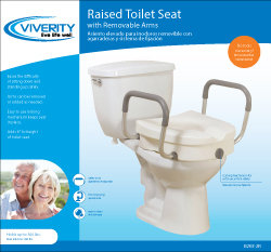 Raised Toilet Seat with Lock and Arms